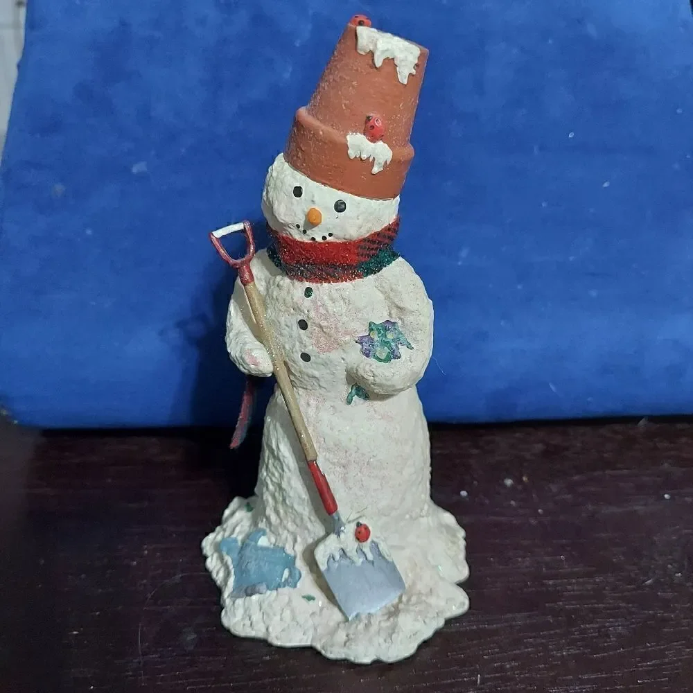 From a Nickel to the Snowsnickle Figurine garden Snowman Enesco 1998 Rare